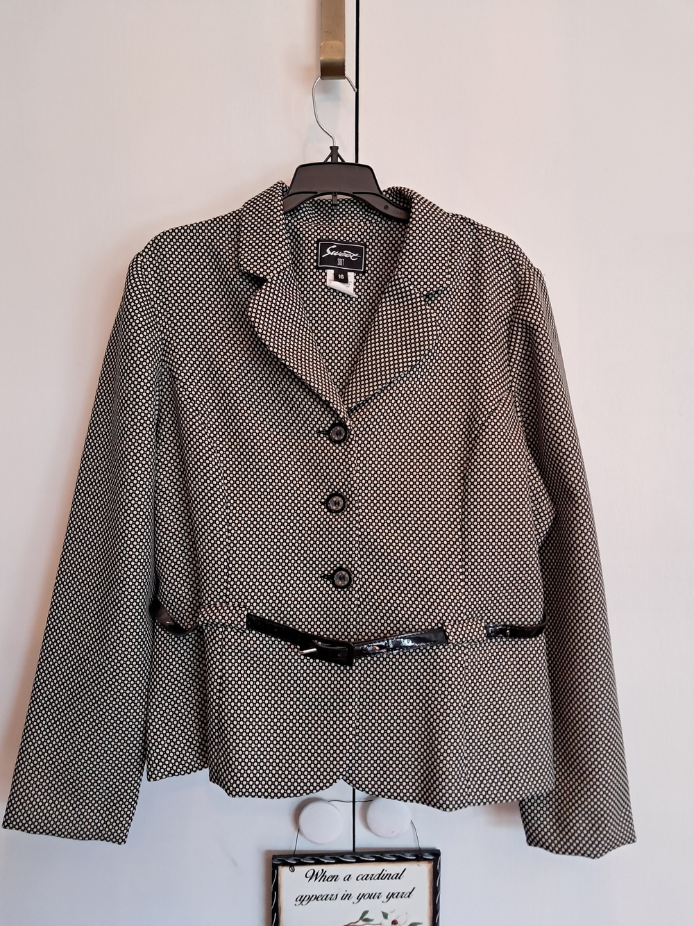 Sweet Suit Black and White Polka Dot Blazer